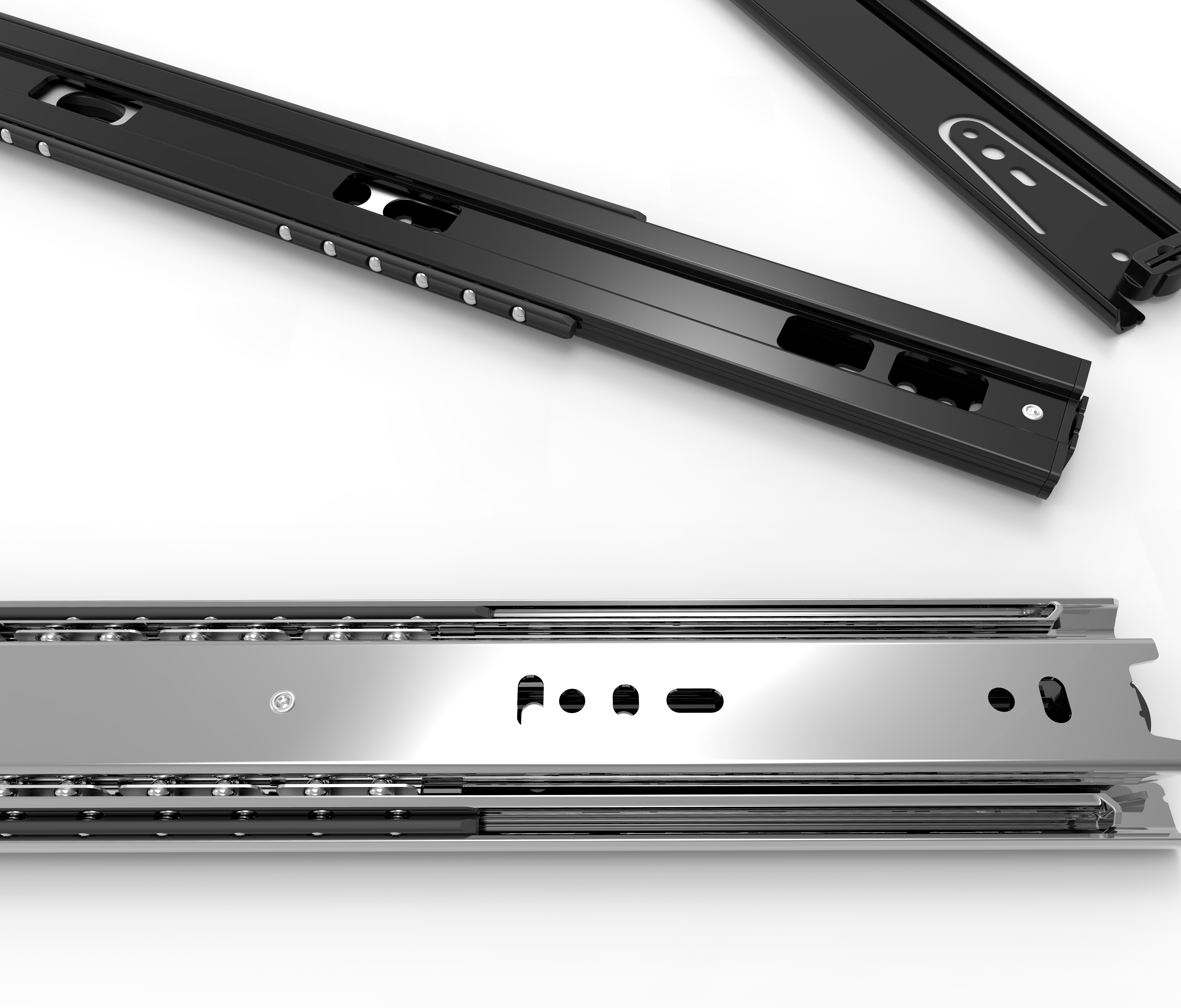 抽屉导轨结构3D图纸 Solidworks设计 附STEP